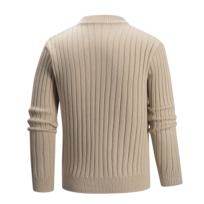 Men's Clothing Men's Soft Knit Sweater Winter Casual Cable Knit Pullover Round Neck Loose Fit Long Sleeve Top For Teens & Youth_voghion.com