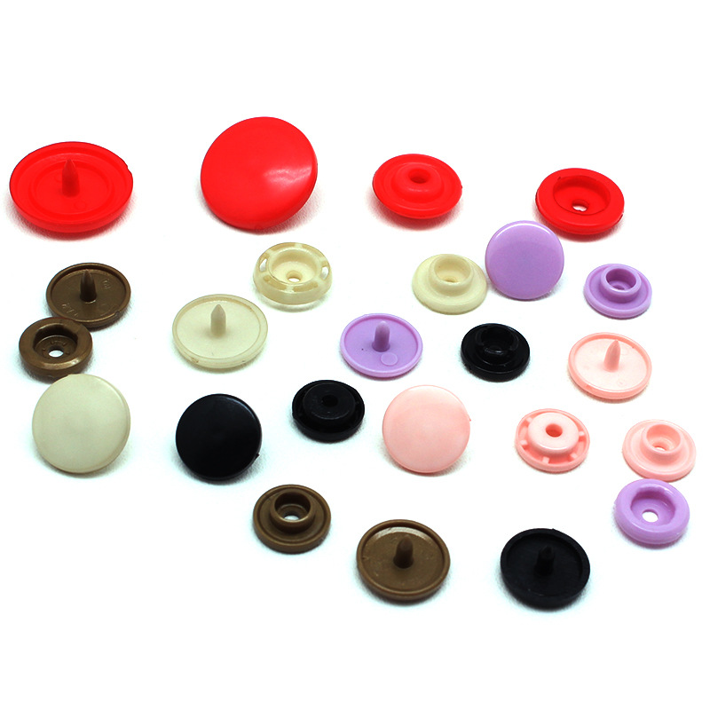 华联KAM厂家现货彩色塑料四合扣T3T5T8童装按扣雨衣母婴幼儿纽扣