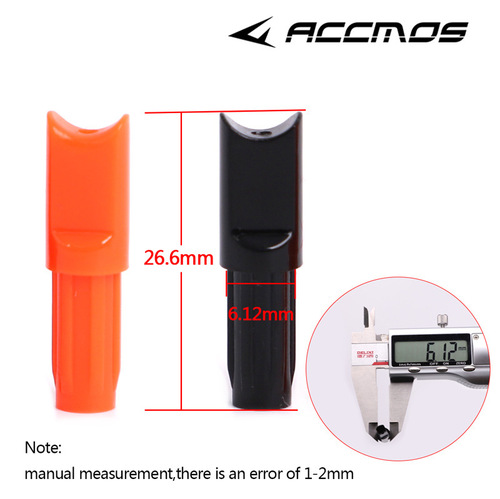 Crossbow pure carbon crossbow arrow tail 4.2/6.2/7.6mm arrow shaft inserted directly into the crescent tail, outdoor shooting and archery accessories