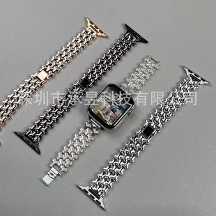 Suitable for Apple Mountain Pattern Diamond Watch Strap Apple Watchs10/9/8/Se/7/6/5/4/3/21