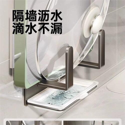 No punching large pot lid rack wall-mounted kitchen storage rack wall shelf rack tray cutting board chopping board storage wholesale