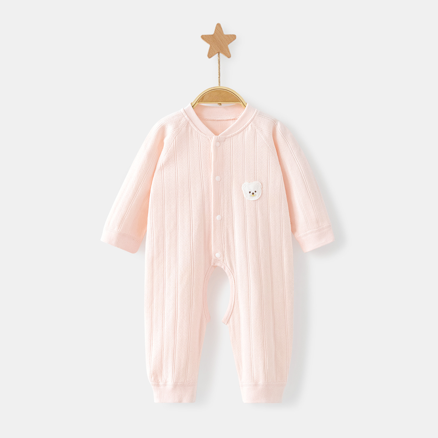 Primavera y otoño baby overcoat, ropa de recién nacidos para niños, niñas y niños pequeños, delgada base de algodón abierta, ropa de otoño bebé