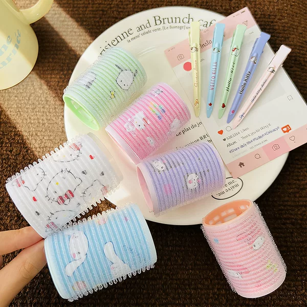 Children's Curling Tool, No Heat, No Damage to Hair, Small Air Bangs Curling Barrel, Forehead Hair Styling Fluffy Clip for Women
