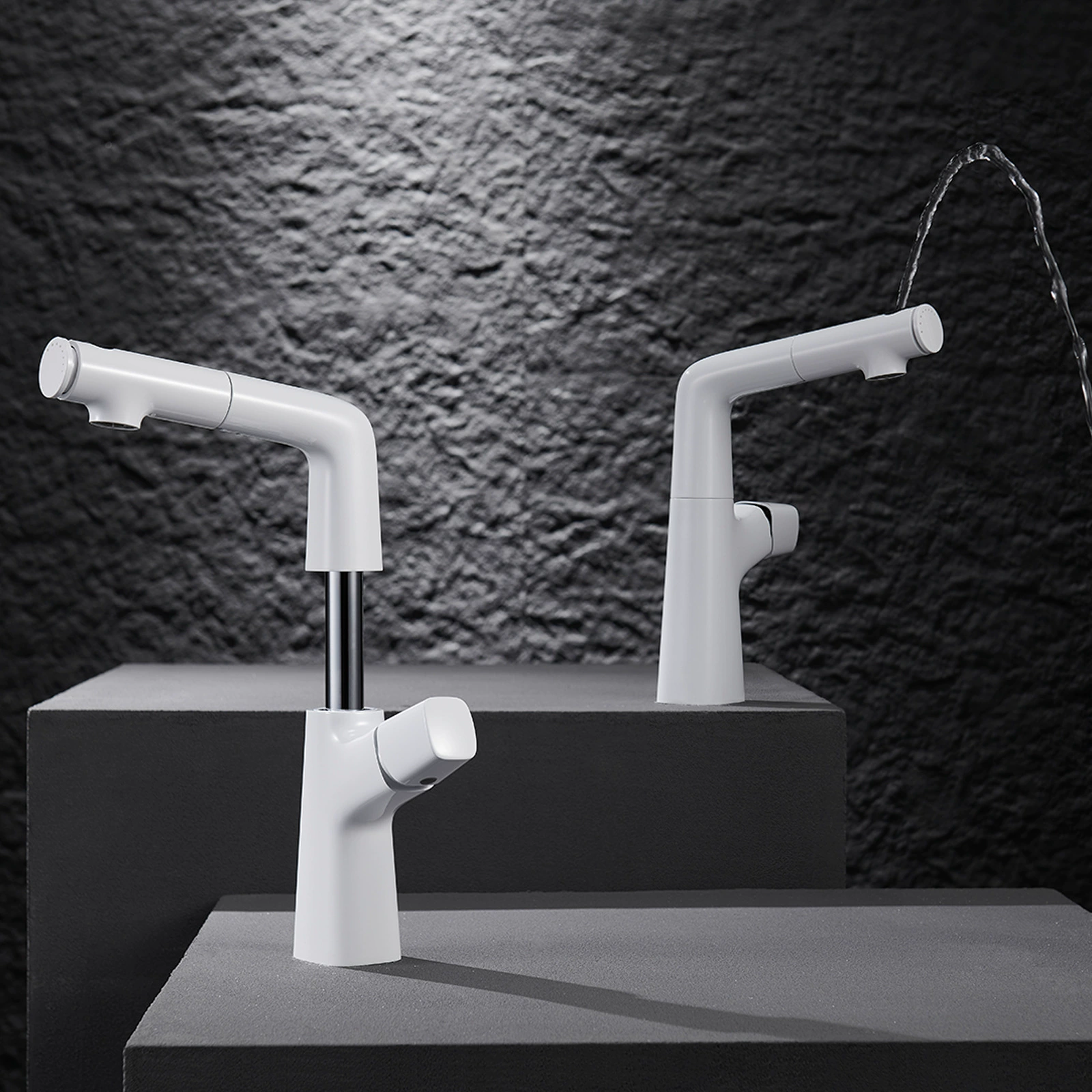 HIDEEP туалетная комната ванной комнаты тянет кран для подъема одноотверстия кран для умывальника серый белый