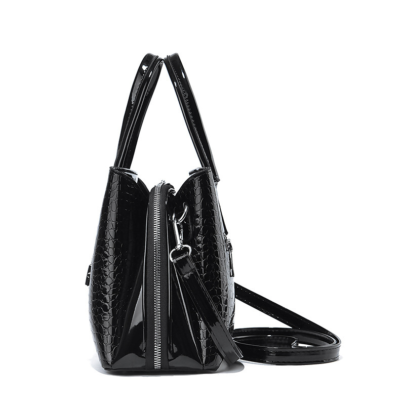 Bolso bolso transfronterizo bolso femenino moda cuero brillante mujer Europa y América nuevo patrón de piedra mujer comercio exterior bags