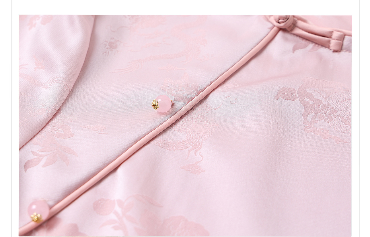 Áo thun nữ tay ngắn lụa tơ tằm jacquard trơn thiết kế đơn giản ZX M400 — Màu trắng chi tiết 43