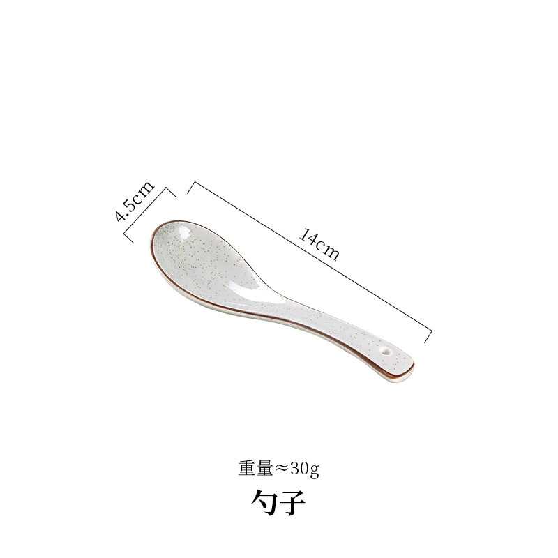 日式复古陶瓷餐具手绘釉下彩碗盘碟家用餐厅创意米饭碗4.5寸