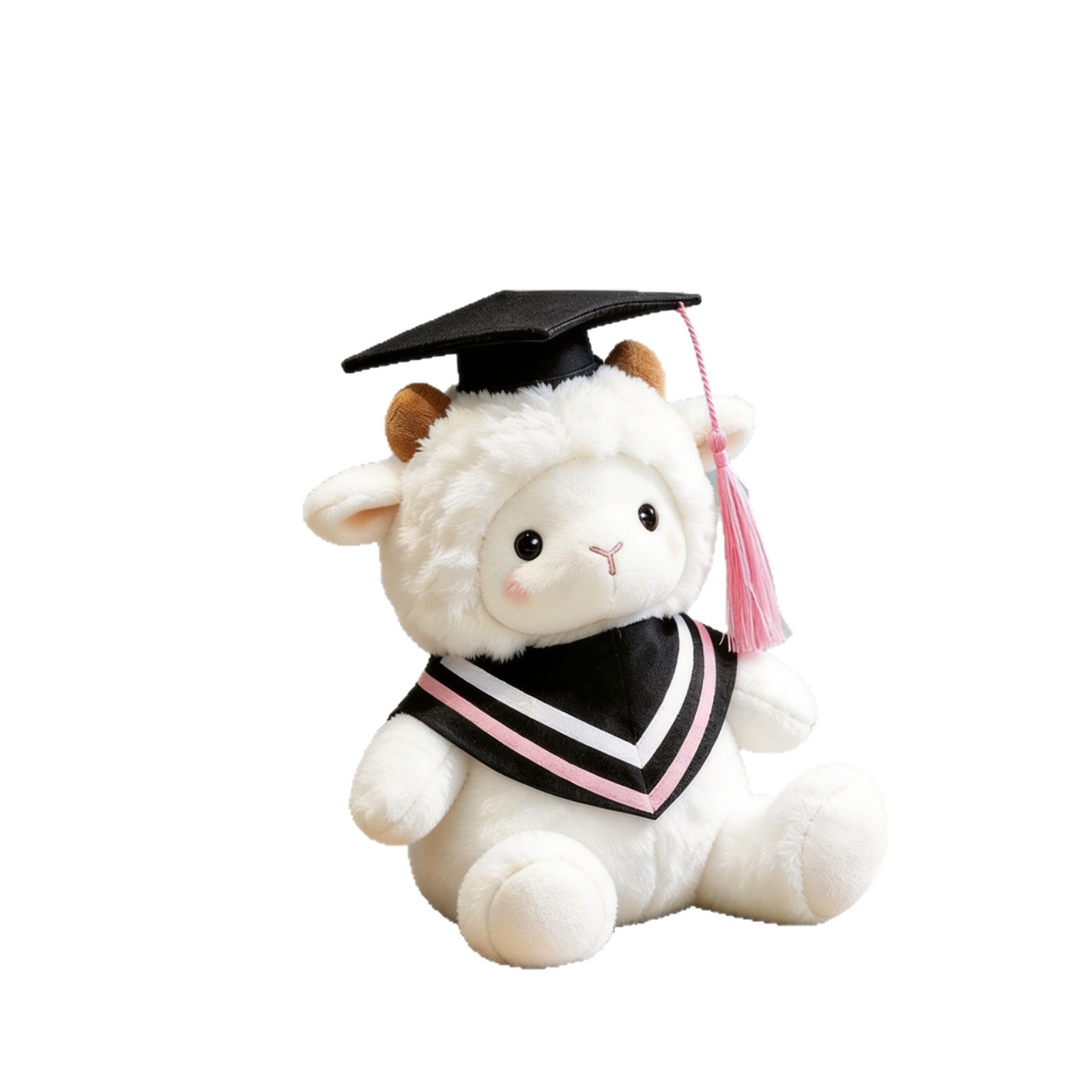 Muñeca de cordero de graduación con sombrero médico usar camiseta usar suéter para regalar a los estudiantes juguetes de peluche se pueden imprimir