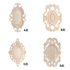 供應歐式木雕貼花 實木門心花 橢圓雕花 東陽木雕家居裝飾配件