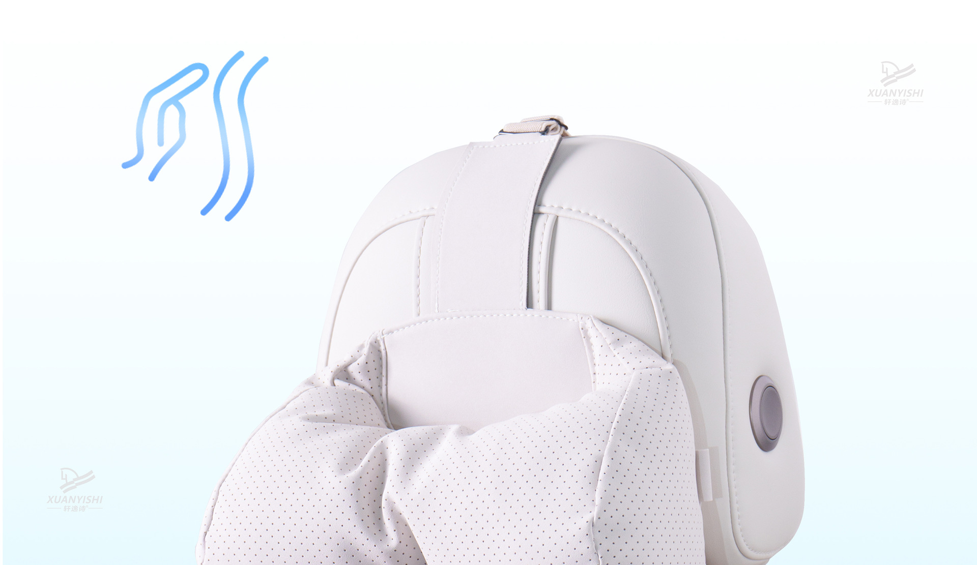Car Headrest Cloud Cotton Neck Pillow Simple Business Style Adjustable Height Headrest Unisex Dual-Core Headrest