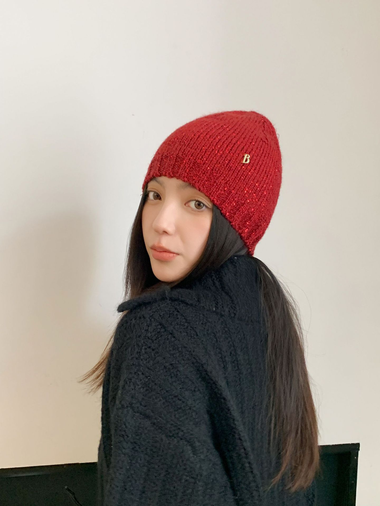 Marked b sequined red