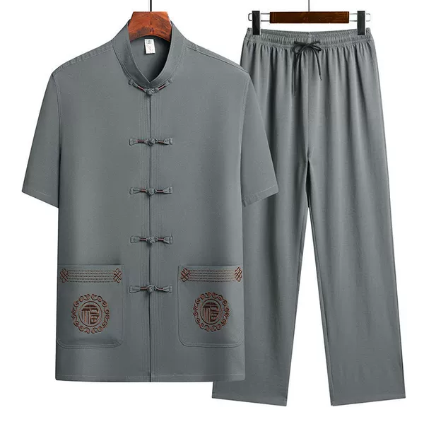 Short-sleeved【Set】Dark gray