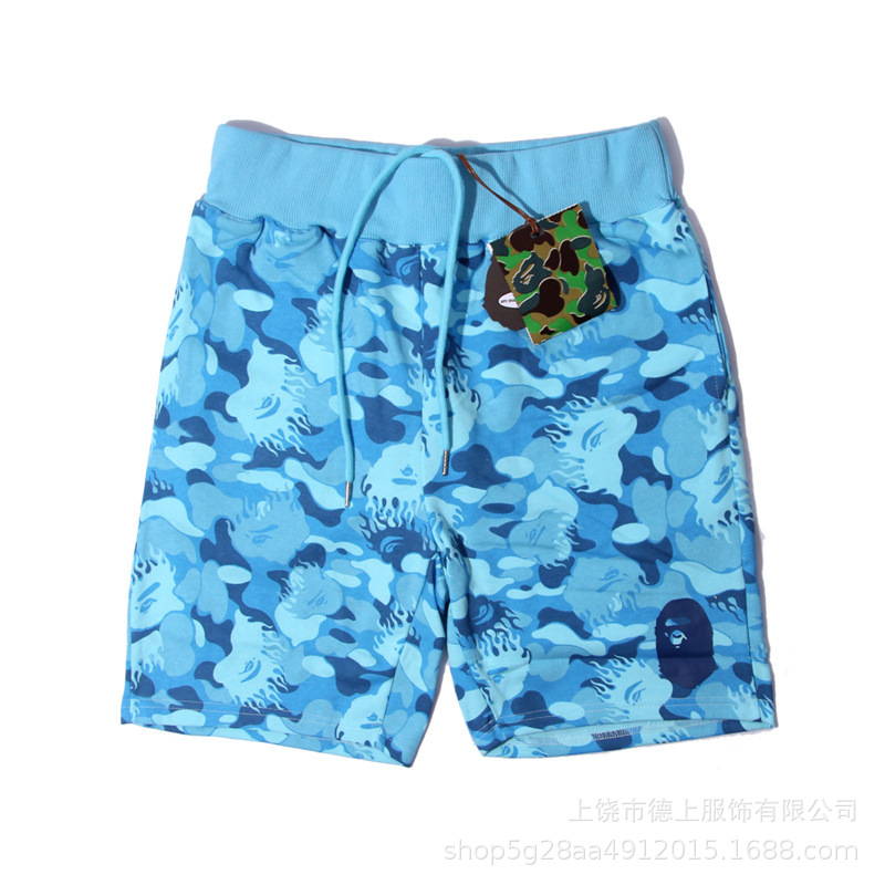 Summer Casual Shorts Men's Quick-Drying Swimming Trunks Beach Pants Wholesale Shark Mouth Printed Shorts