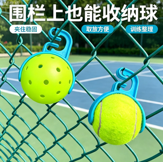 New cross-border Pickleball Ball Holder, pickleball net rack, fence and tennis ball clip accessories