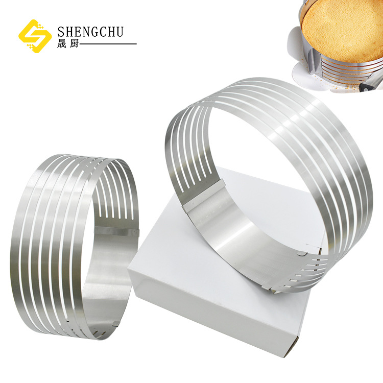 Large stainless cake circle Gang Mousse Circle 25-30cm Large layered…