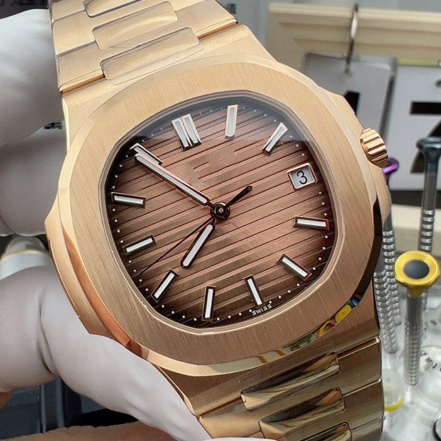 Factory Direct Sales Versatile Nautilus Women's Watch Fully Automatic Non-Quartz Mechanical Watch Luminous Simple 3K Factory Gr Factory Wholesale