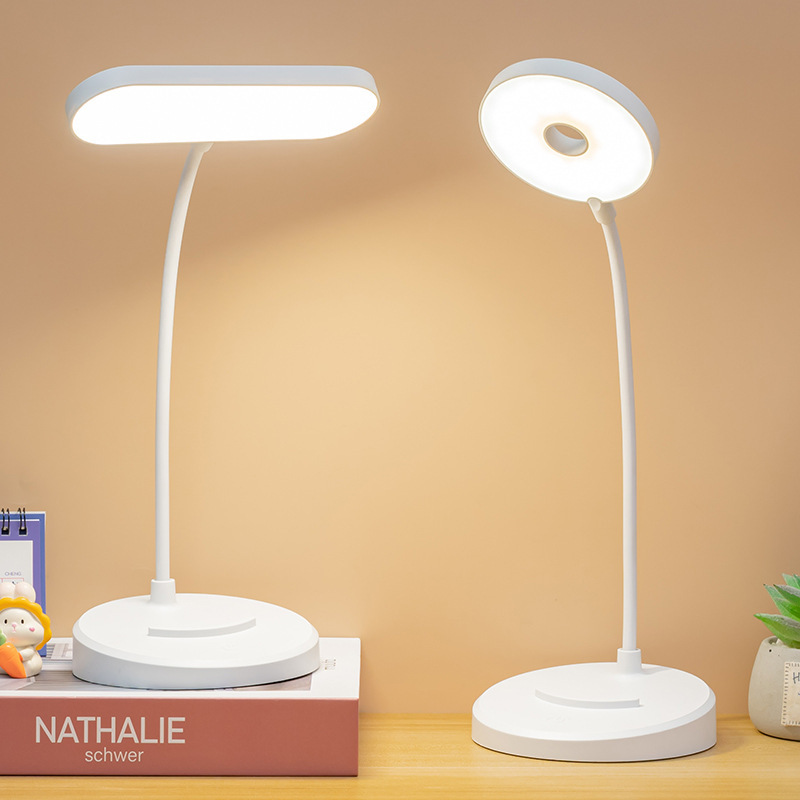 Desk Lamp for Learning, Eye Protection, Homework, Plug-In Charging Model, Study Dormitory Bedside, High-End Stall Bedroom