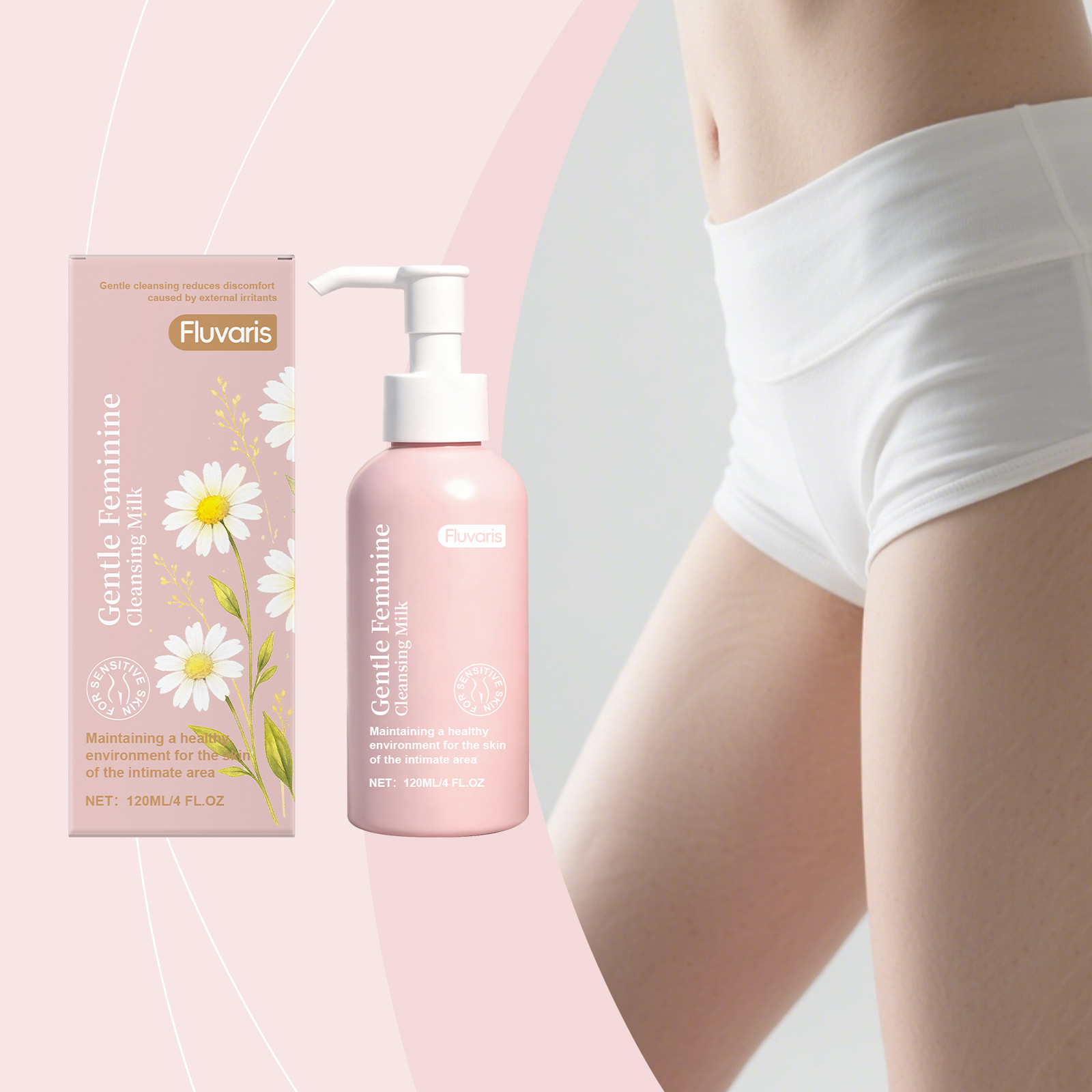 Fluvaris Women's Body Cleanser Gentle Formula Cleanses the Body, Refreshes, Comforts and Moisturizes the Skin