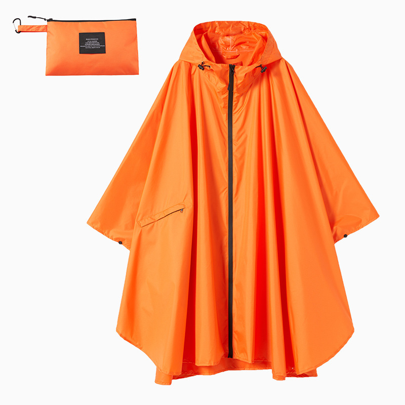 Fabricantes venden japonés Corea del Sur moda Capa delgada hombres y mujeres adultos impermeable poncho mochila ciclismo Amazon comercio exterior image 19