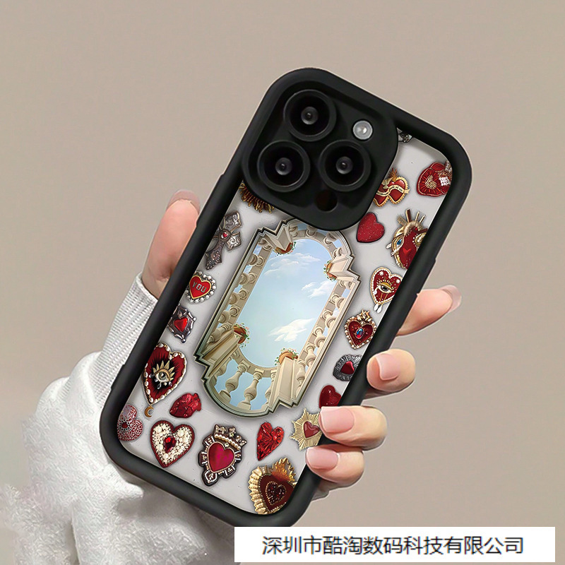 欧美艺术拼图适用iPhone16保护套苹果11/12/13/14/15ProMax手机壳