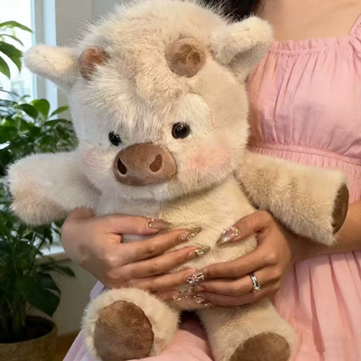 Pillow, Foreign Trade Doll, Oyuncaq yastıqlar - scottish-highland-cow-khaki-45cm028kg
