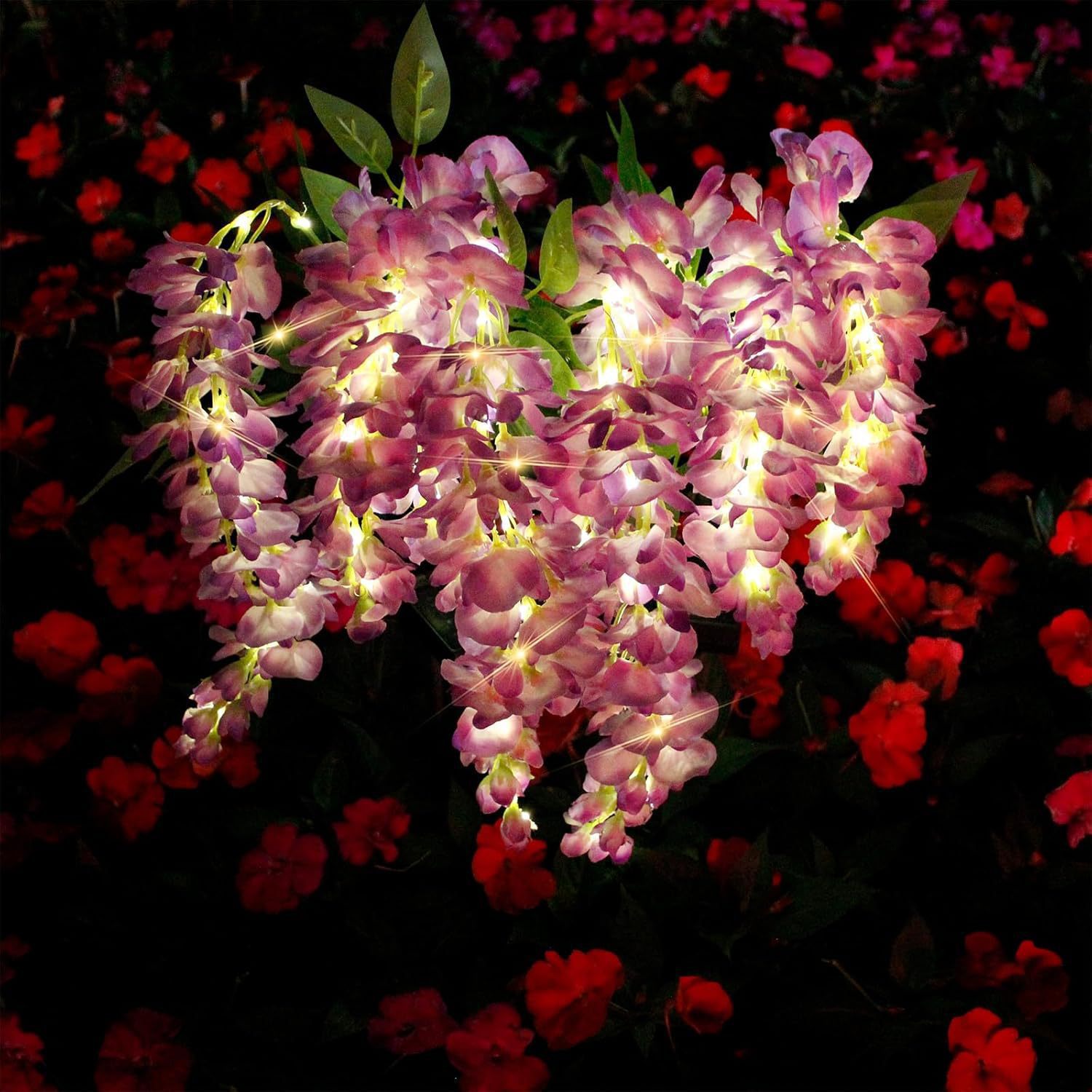Solar Wisteria Flower Lamp Outdoor Waterproof Floor Lamp Solar Lawn Lamp Garden Courtyard Decorative Lamp