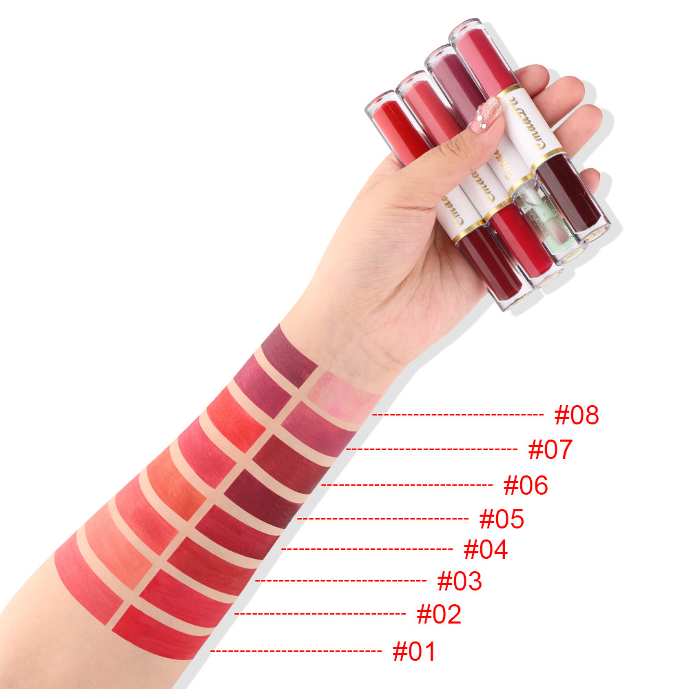 Check it out! Link Disclaimer - Exclusive for Foreign trade :CmaaDu Double-head Lipstick Long-lasting Lip Gloss undefined