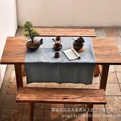 古いニレの大きなボードテーブル家庭用無垢材風化ティーテーブルB&B長方形古い木のモダンなシンプルなダイニングテーブル