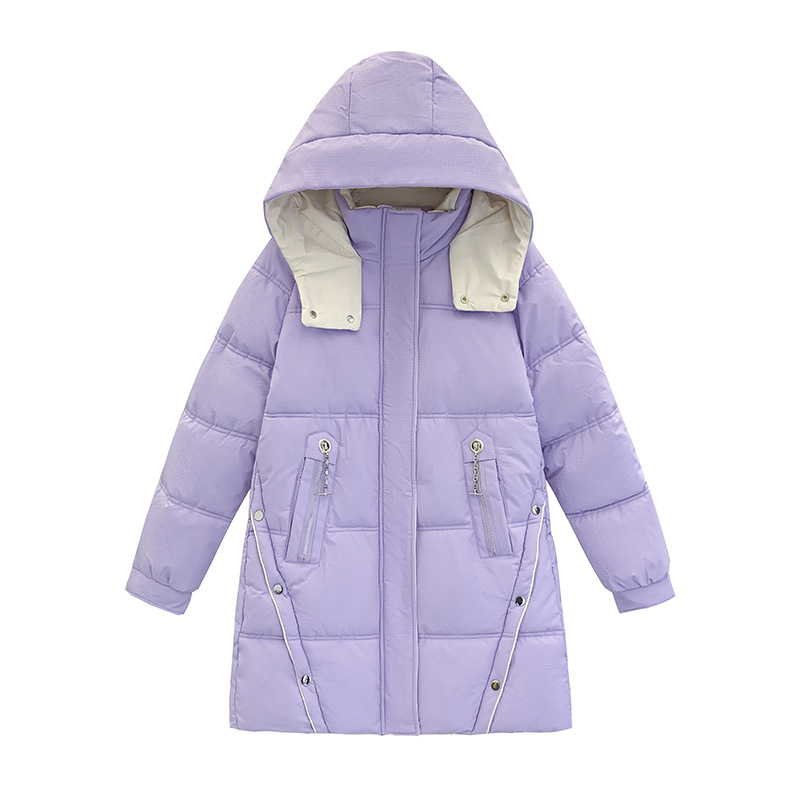 2023 invierno nuevo suelto gran pan chaqueta de pluma de algodón chaqueta de algodón chaqueta de mujer chaqueta de algodón grueso medio largo