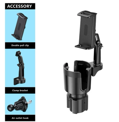 Car Mobile Phone Holder Two-In-One – Car phone holder - flat-stand-water-cup