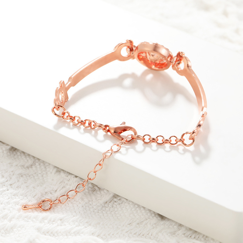 Bracciale a catena rotondo elegante da donna con strass luminosi_voghion.com
