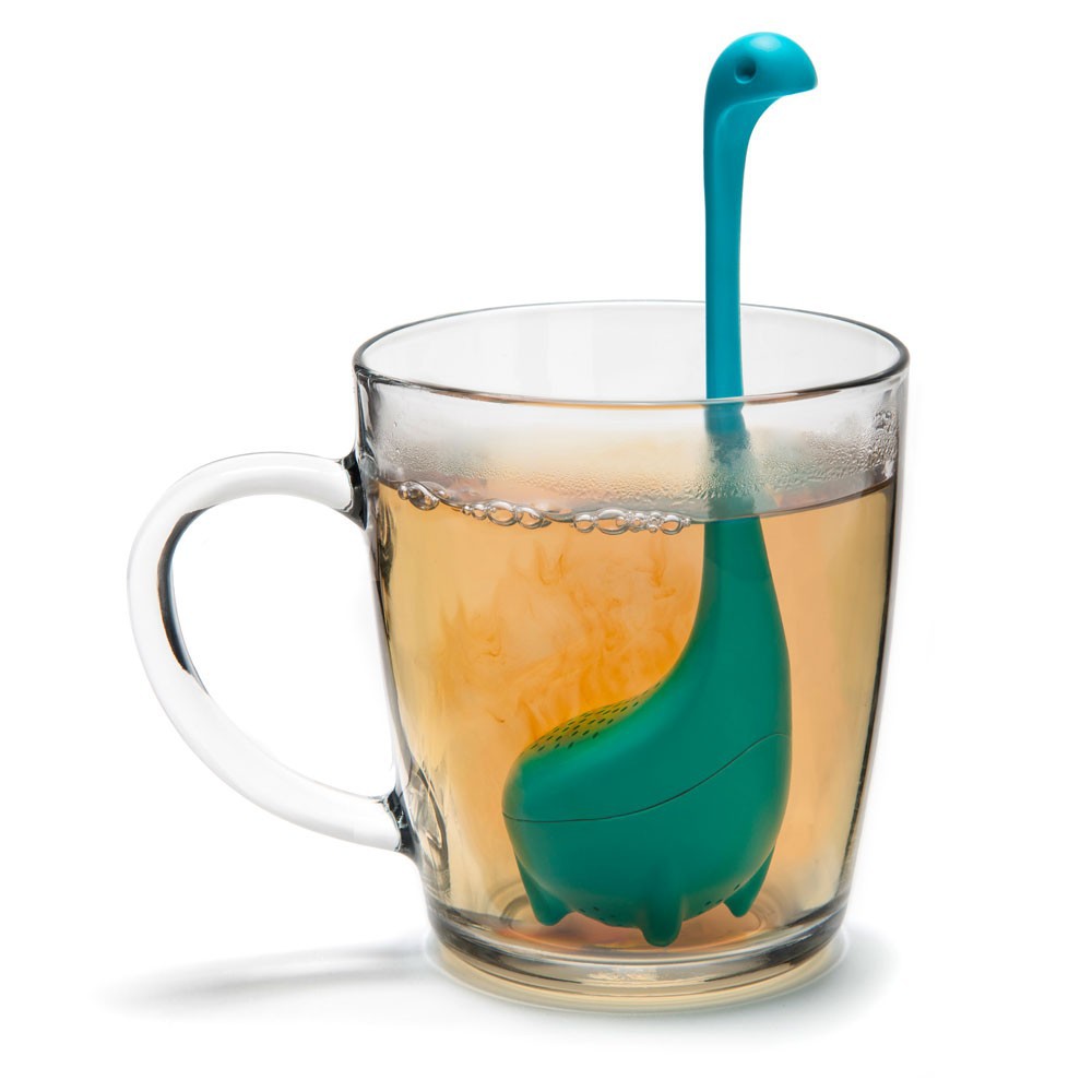 Piaoyi taza tetera agua monstruo colador de té fabricante de té de silicona nutria Amazon Venta caliente bonito lago monstruo juego de té