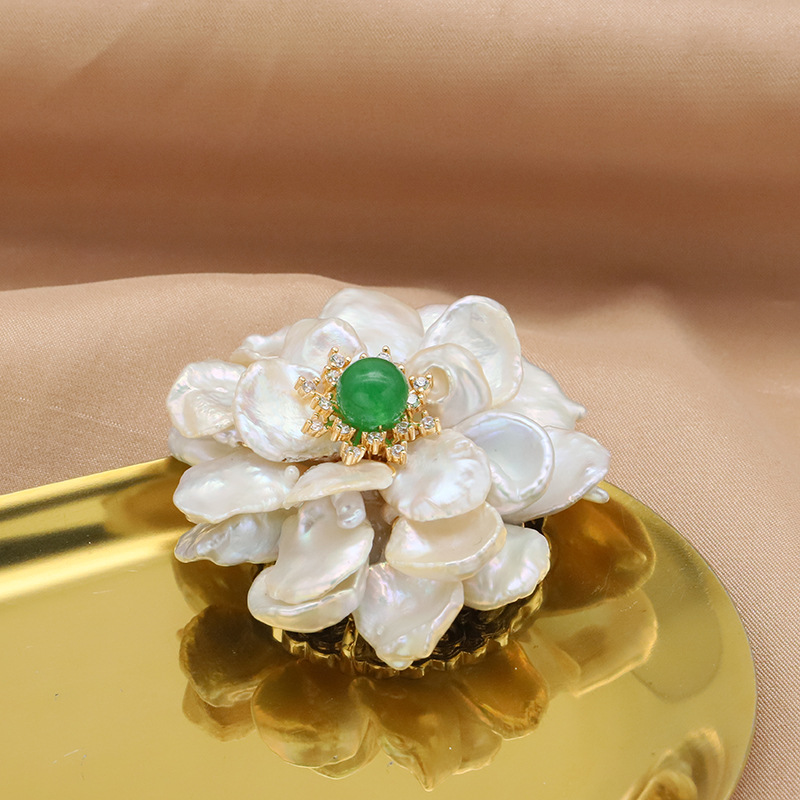Barroco perla natural flor rica broche abrigo accesorios personalizado colgante multiusos accesorios de moda al por mayor