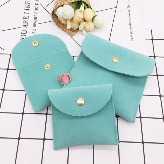 Watch Bag Ring Necklace Jewelry Storage Bag Jewelry Bag Flannelette Jewelry Bag Snap Bag Product Bag