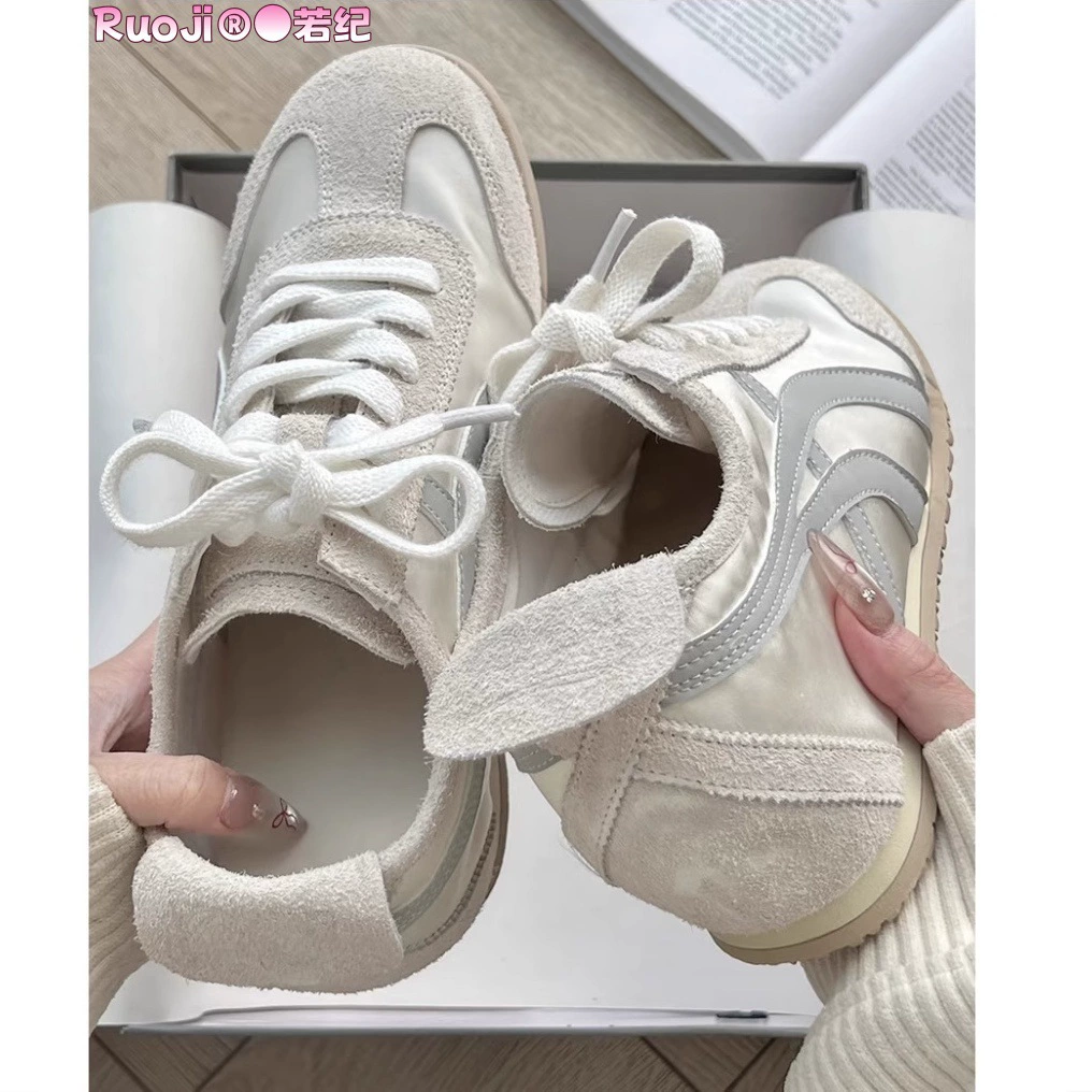 Ruoji 4cm увеличить моральную обувь женские шелковые атласные дышащие кроссовки 2025 новые повседневные кроссовки A-Gump