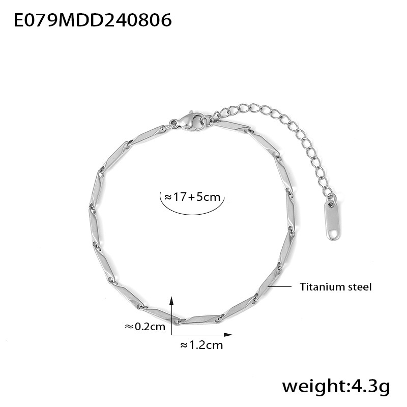 Conjunto de joias com colar e pulseira de elos em losango_voghion.com