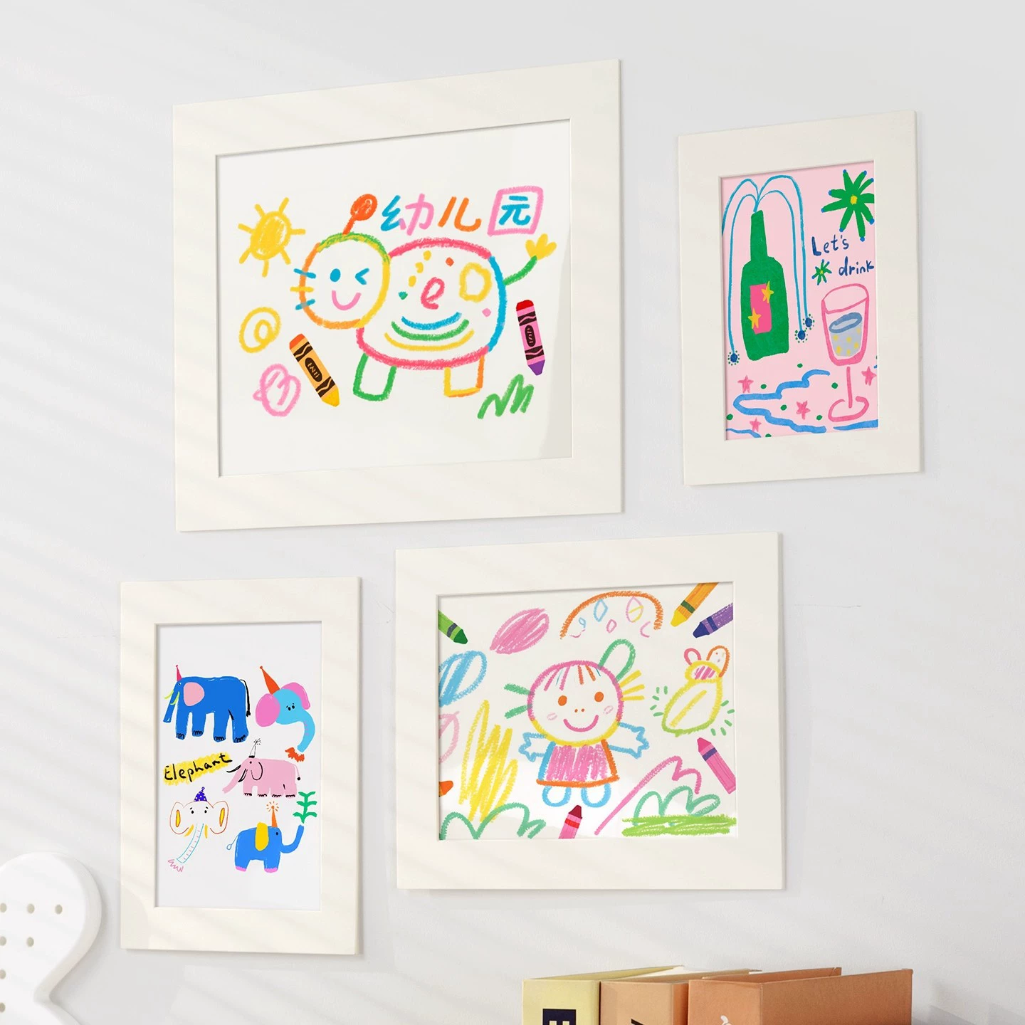 Photo frame, art simple gouache, 678inch