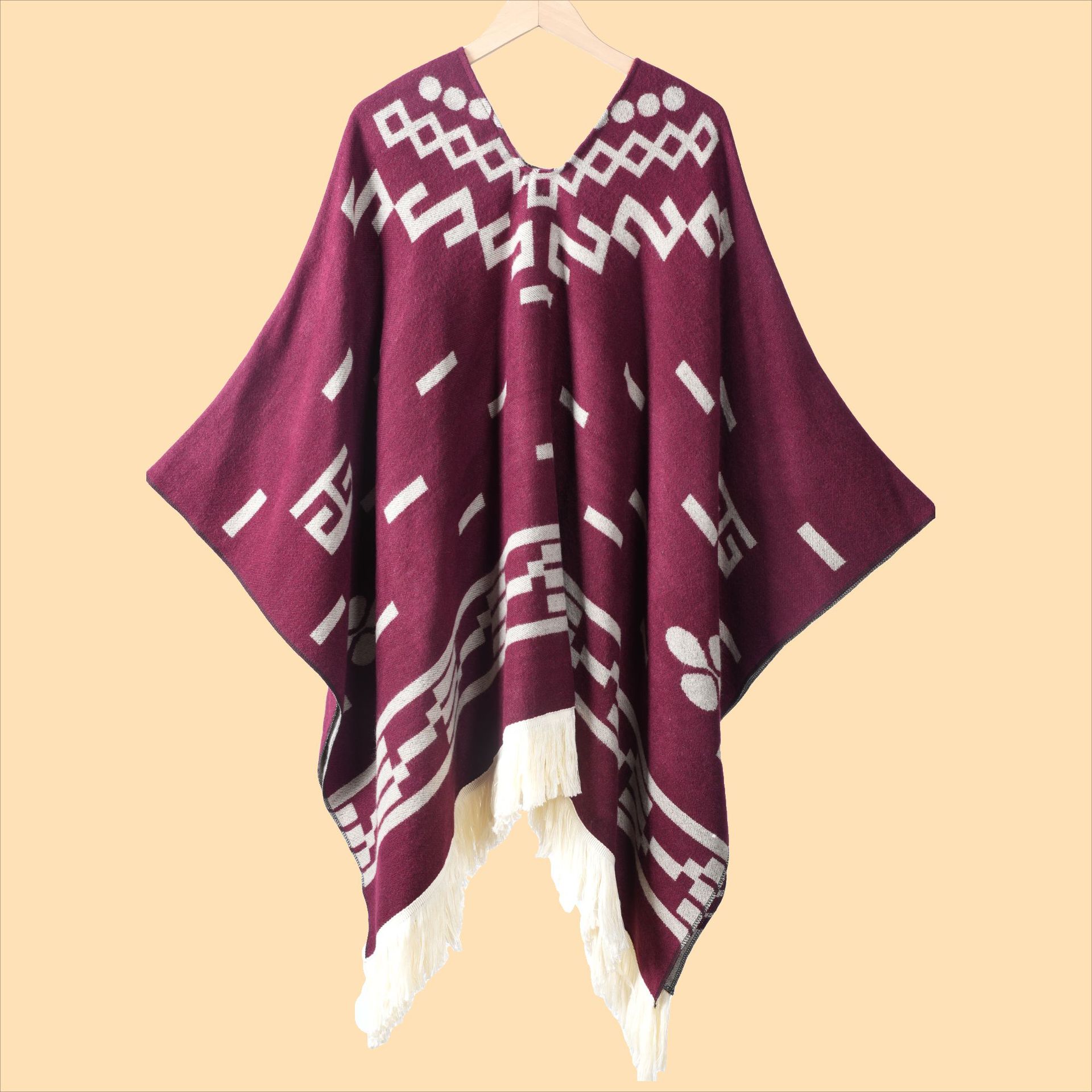 Damas retrógrado estilo nacional de lujo chal de viaje con una capa de capa de viaje del noroeste grande chal de horquilla nuevo