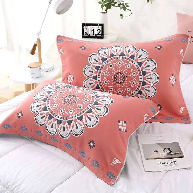 Подушка из красной марли с рисунком для домашнего использования, оптовая продажа