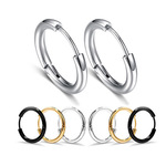 网红同款不锈钢耳环圆线圈耳环套装欧美跨境直供首饰现货厂家直销