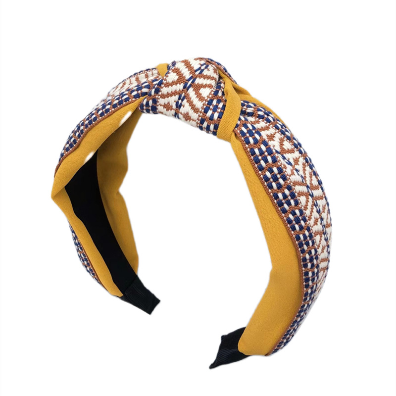 Neue koreanische Version Xiao Xiang Feng Hoop Damen einfacher Mittelknoten breiter Rand Stirnband Französisch Shampoo Haarspange_voghion.com