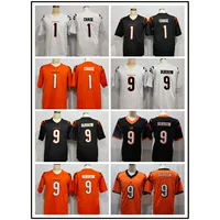 Американский оливковый костюм Tigers Jaguars9 # Burrow1 # CHASE14 #18 #28 Легендарная майка второго поколения
