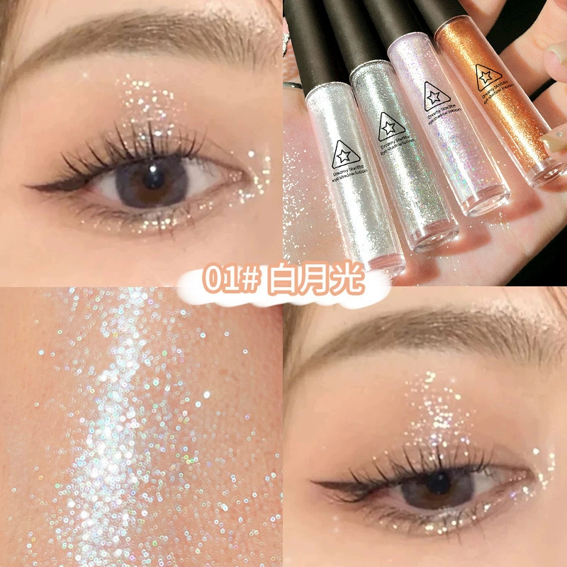 Liquid Glitter Eyeshadow & Highlighter, Multi-Use Nail Sequins, Sheer Sparkle Shades