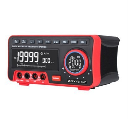众仪ZT-5566全自动蓝牙音响数字台式万用表4位半高清亮显带温度计