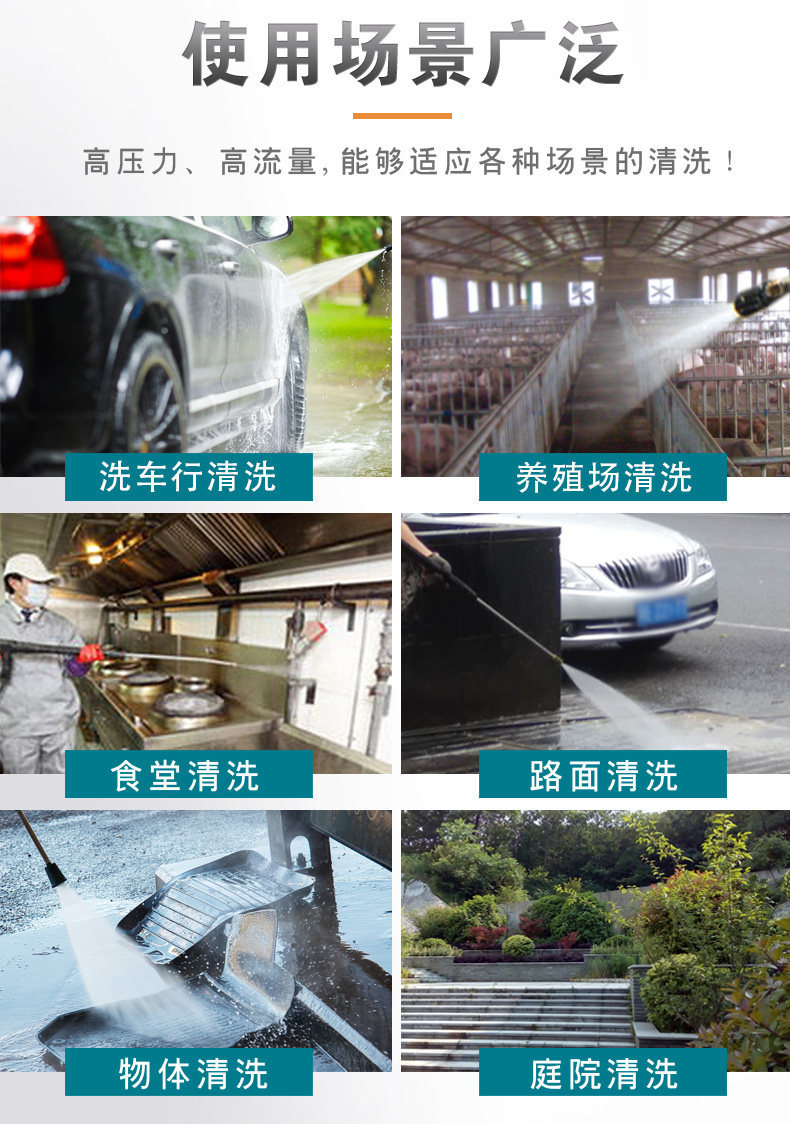 Panda Professional Commercial Cleaning Machine, Industrial Ultra-High-Pressure Cleaning Vehicle Equipment, Tree Bark Removal and Rust Removal Pump for Farms
