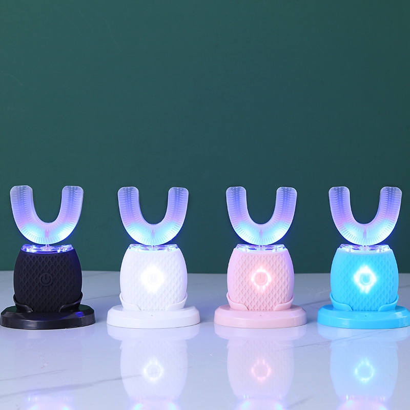 360度電動歯ブラシ、大人、子供、学生向け、防水、U字型、冷光、歯の美白、口腔ケア、静音|undefined