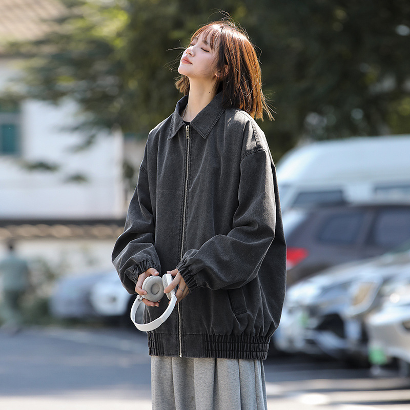 Carhartt Jacket Men Japanese Retro Washed Lapel Jacket Unisex Spring Autumn Trendy Brand Loose Versatile Dropshipping