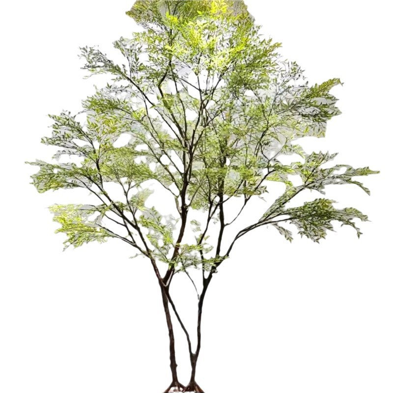 大型模擬樹、南天竹、緑の植物、偽の木、屋内外の枯山水造園装飾植物、軽くて豪華な偽の木|undefined