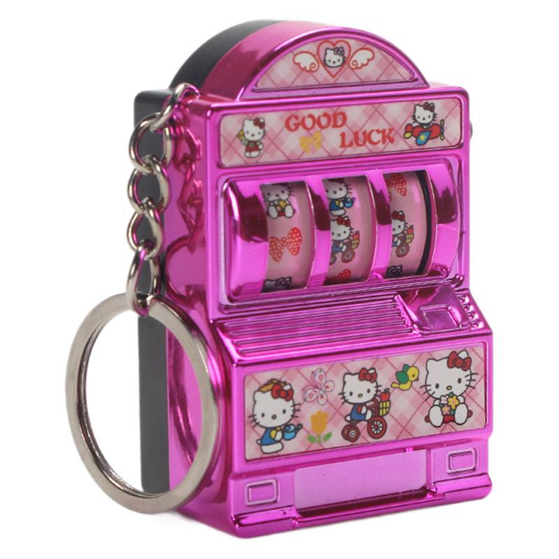 미니 과일 기계 키 체인 펜던트 턴어라운드 기계 게임 타이거 랍바 기계 작은 장난감 행운의 그리기 매달려 장식품