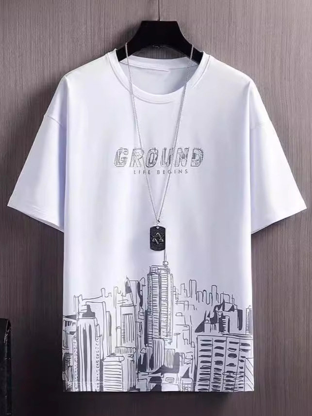 Hielo frío, nuevo estilo de secado rápido, camiseta de manga corta de hombre, pantalones cortos casuales de verano, ropa deportiva, ropa de hombre guapo